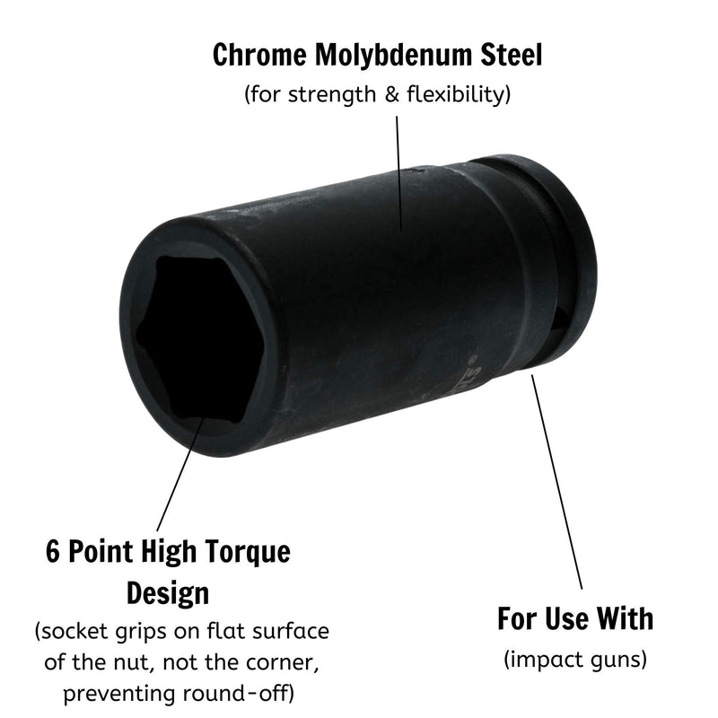 Teng Tools 3/4" Deep Impact Socket DIN Metric 33mm Teng Tools - Dynamic Drive