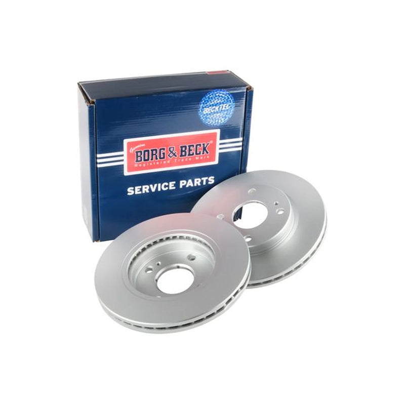 Borg & Beck Front & Rear Brake Discs & Pads fits Ford Fiesta VI 2014-2017 1.0