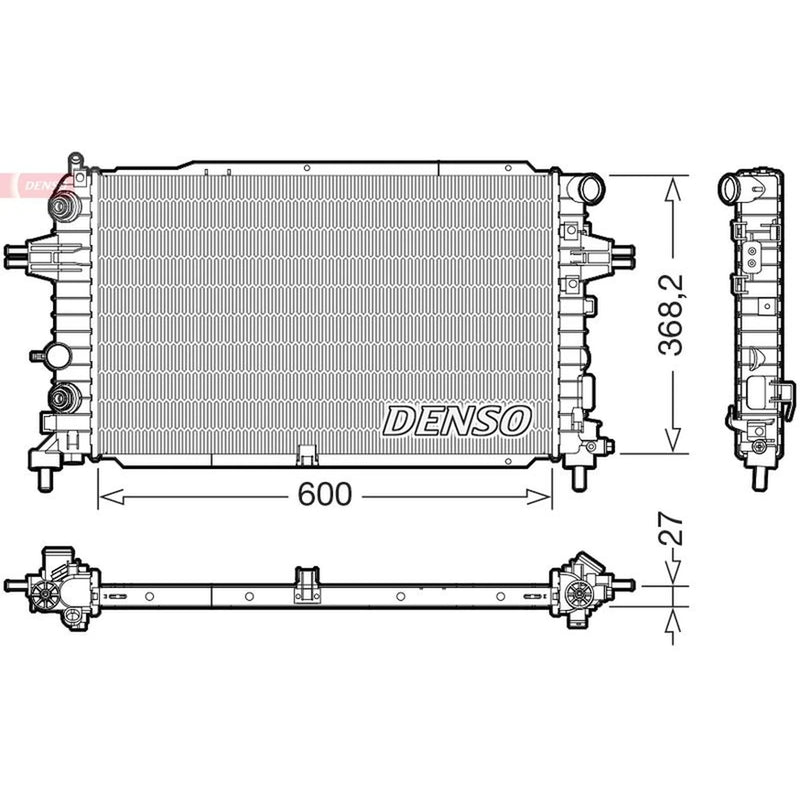 Denso Engine Radiator fits Opel Zafira / Zafira Family B 2005-2012 2.2