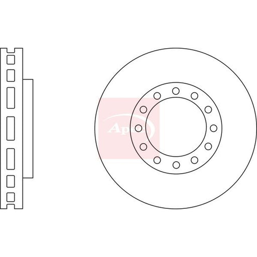 Apec 2 x Vented Brake Discs