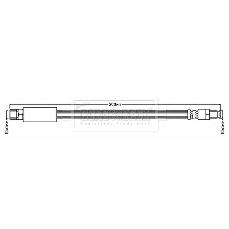 Borg & Beck Brake Hydraulic Hose Line Rear Right BBH6928