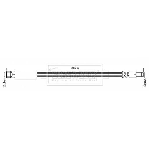 Borg & Beck Brake Hydraulic Hose Line Rear Right BBH6928