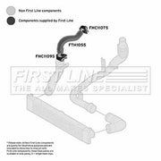 First Line Intercooler Turbo Charge Air Hose Lower fits Citroën Relay III