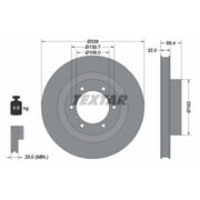 Textar 2 x Vented Front Brake Discs 92223903-x2
