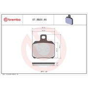 Brembo 2 x Rear Brake Pad Set fits Mv Agusta Brutale 2020 on