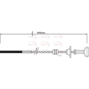 Apec Handbrake Cable Front fits Opel Combo Box Body/Mpv 2001 on 1.6 1.7