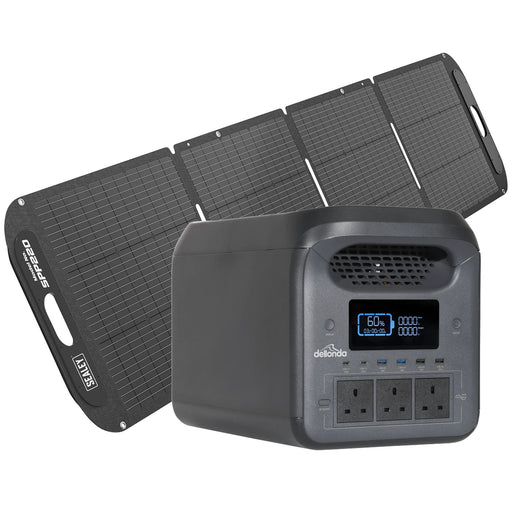 Dellonda Portable Power Station DL180 1800W with 220W Solar Panel