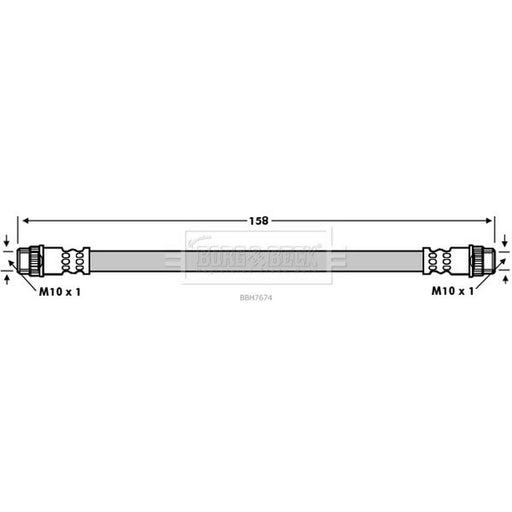 Borg & Beck Brake Hydraulic Hose Line inner BBH7674