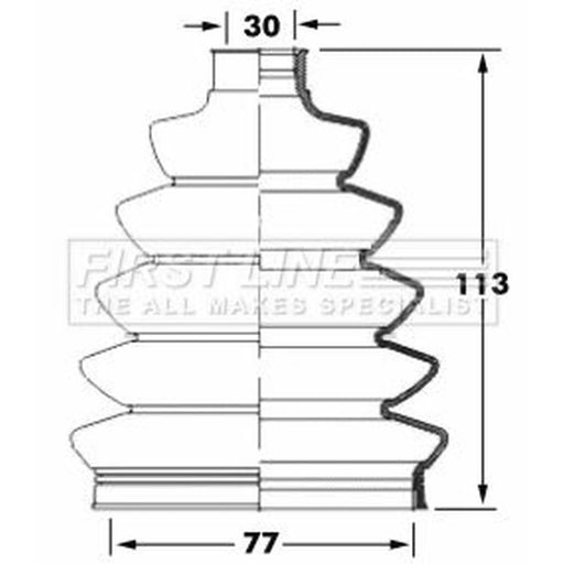 First Line Drive Shaft Bellow Kit Front Right Thermoplast fits Citroën C2