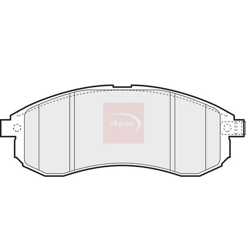 Apec Front Brake Pad Set fits Mitsubishi L200 1996-2007 2.5 2.8 3.0
