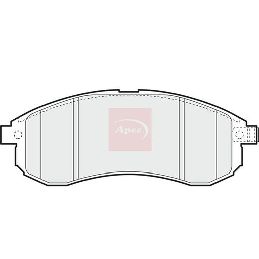 Apec Front Brake Pad Set fits Mitsubishi L200 1996-2007 2.5 2.8 3.0