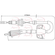 Apec Handbrake Cable Right Rear fits Volvo XC90 I 2002-2014 2.5 3.2