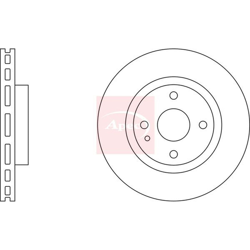 Apec Front Vented & Rear Vented Brake Discs & Pads fits Mazda P 1998-2004 2.0