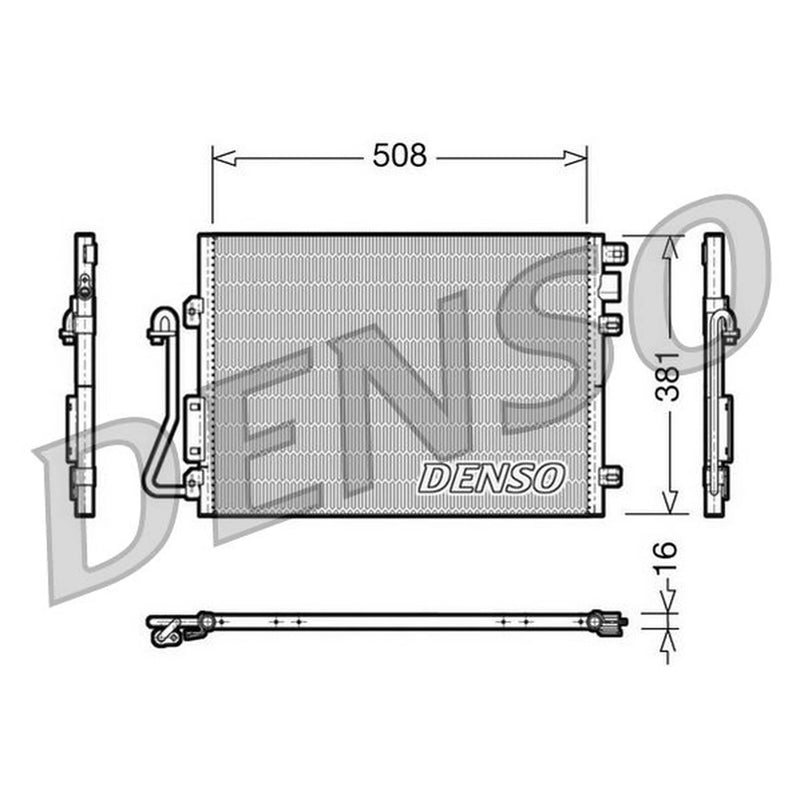 Denso Air Conditioning Condenser fits Dacia Logan 2004 on 1.4 1.6