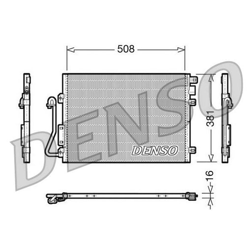 Denso Air Conditioning Condenser fits Dacia Logan 2004 on 1.4 1.6