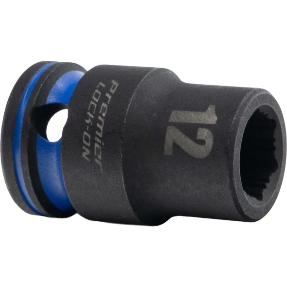 Sealey 1/2"Dr Lock-On Impact Socket 12mm (Blue Coded Ring)