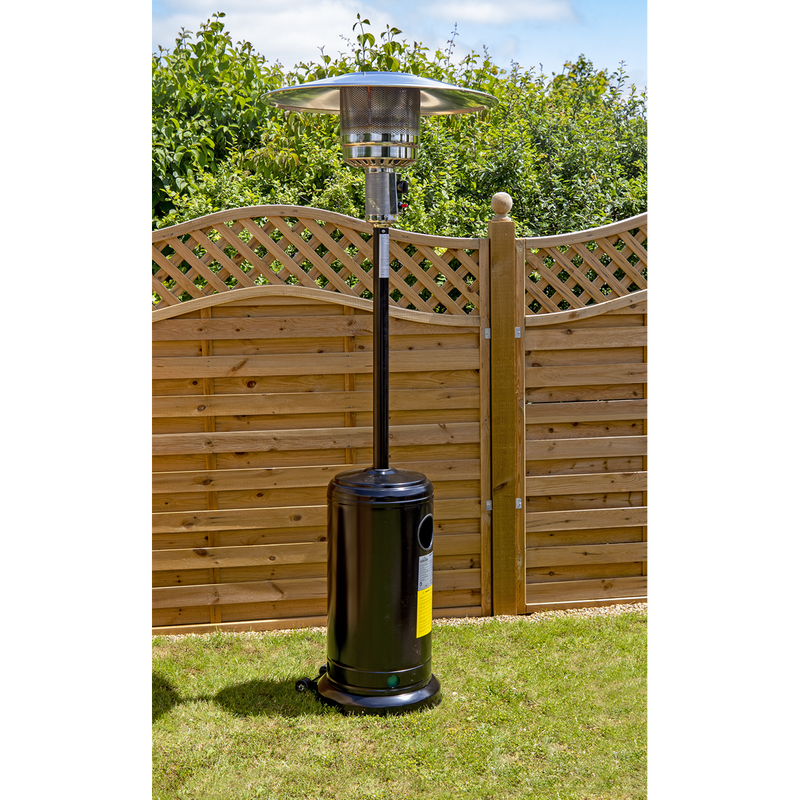 Dellonda Outdoor Garden Gas Patio Heater 13kW Commercial & Domestic Use Black Dellonda  - Dynamic Drive