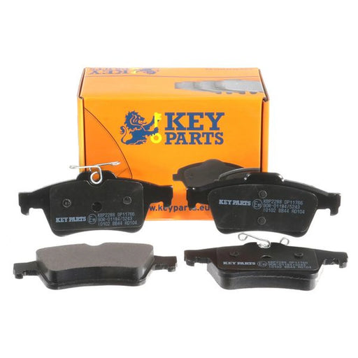 Key Parts 4 x Rear Brake Pad Set fits Peugeot 508 I 2010-2018 1.6 2.0 2.2