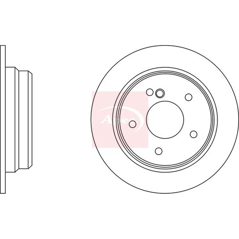 Apec 2 x Solid Brake Discs fits Mercedes-Benz Gle 2018-2023 167.121 167.123
