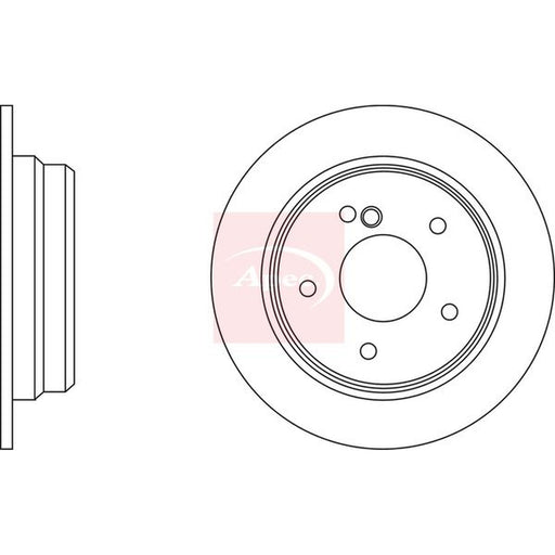 Apec 2 x Solid Brake Discs fits Mercedes-Benz Gle 2018-2023 167.121 167.123