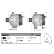 Denso Car Alternator 12V fits Alfa Romeo 147 2001-2010 1.9