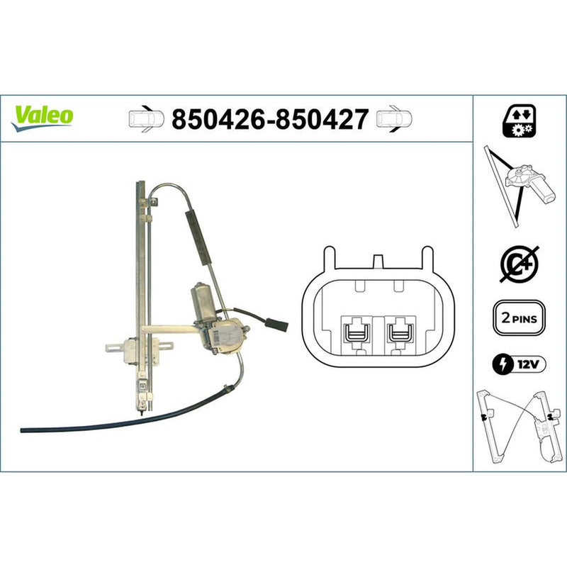 Valeo Electric Window Regulator Lifter Left Front 850426