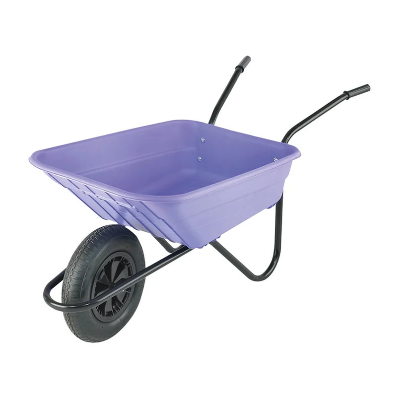 Walsall Boxed 90L Lilac Polypropylene Wheelbarrow - BSHLILP
