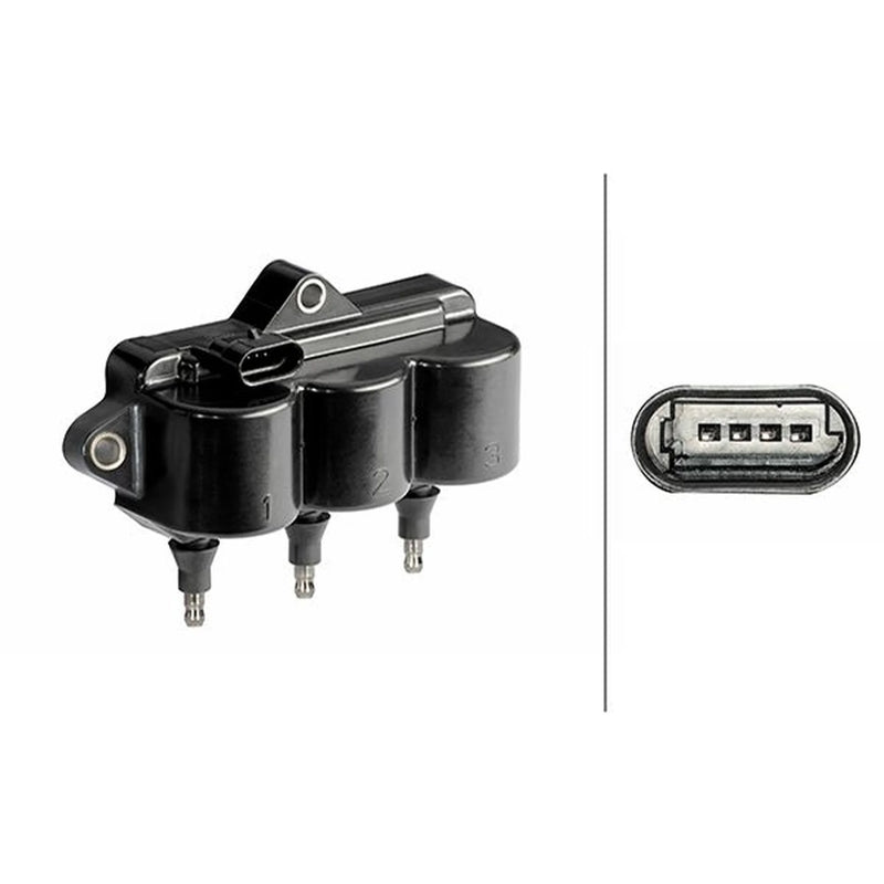 Hella Ignition Service Kit (1 Spark Plugs + Ignition Coil) fits Chevrolet Spark