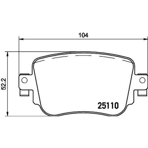 Mintex Rear Brake Pad Set fits Audi A1 2011-2018 1.4 1.8 2.0