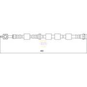 NAPA Brake Hydraulic Hose Line Front Right fits Ford B-Max 2012-2017