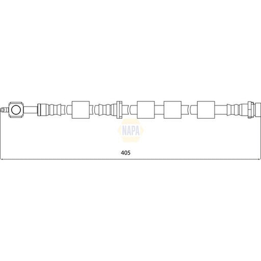 NAPA Brake Hydraulic Hose Line Front Right fits Ford B-Max 2012-2017