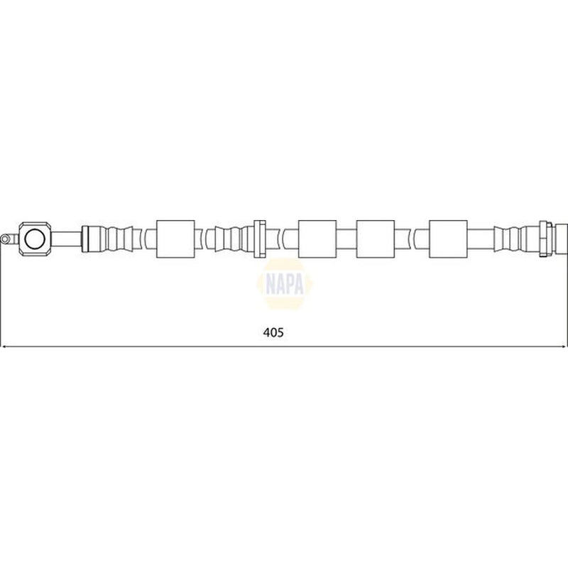 NAPA Brake Hydraulic Hose Line Front Right NBH1105