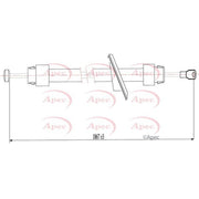 Apec Handbrake Cable Front fits Mercedes-Benz Sprinter 3,5-T 2006-2018