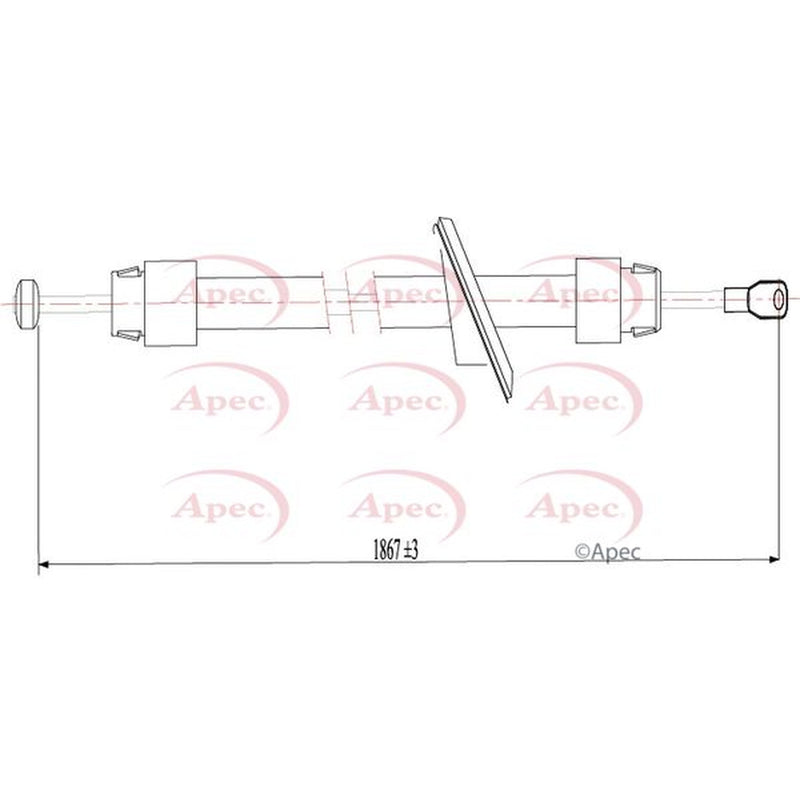 Apec Handbrake Cable Front fits Mercedes-Benz Sprinter 3,5-T 2006-2018
