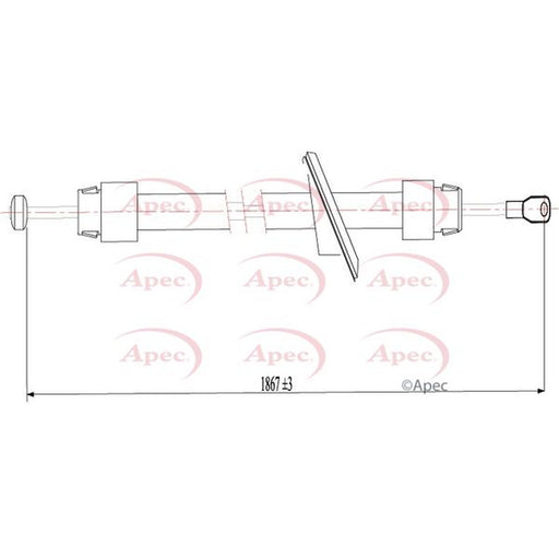 Apec Handbrake Cable Front fits Mercedes-Benz Sprinter 3,5-T 2006-2018