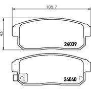 Mintex Rear Brake Pad Set fits Mazda RX-8 2003-2012 1.3