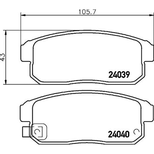 Mintex Rear Brake Pad Set fits Mazda RX-8 2003-2012 1.3