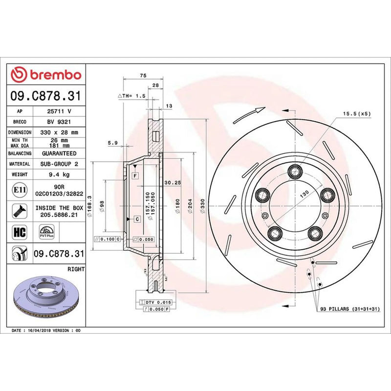 Brembo Front & Rear Brake Discs & Pads fits Porsche Panamera 2009-2016