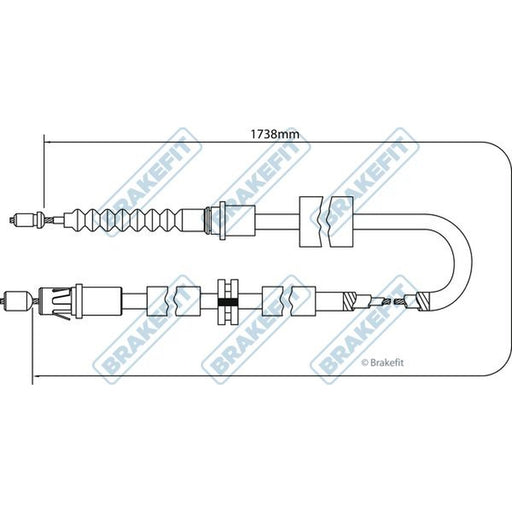 Apec Handbrake Cable Left Rear fits Ford Mondeo 2000-2007 1.8 2.0 2.2 3.0