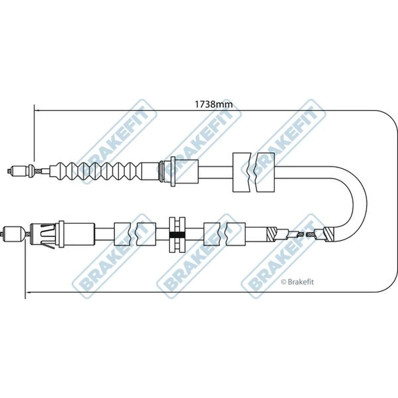 Apec Handbrake Cable Right Rear BBC3162