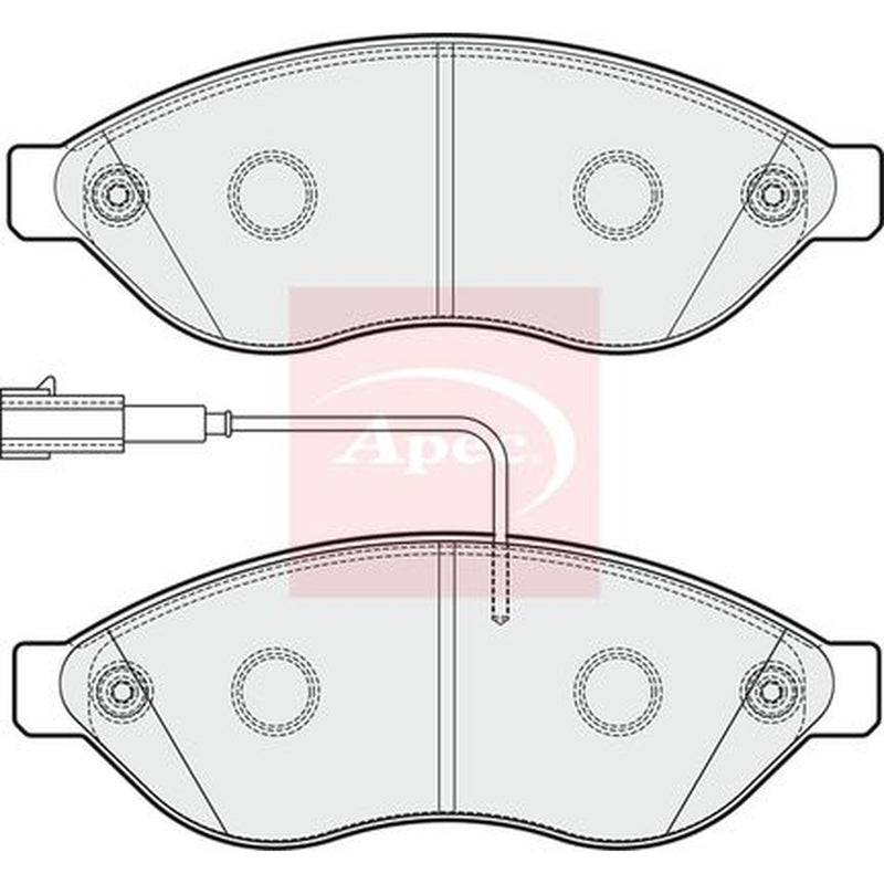 Apec Front Brake Pad Set fits Citroën Relay III 2006-2023 2.0 2.2 3.0
