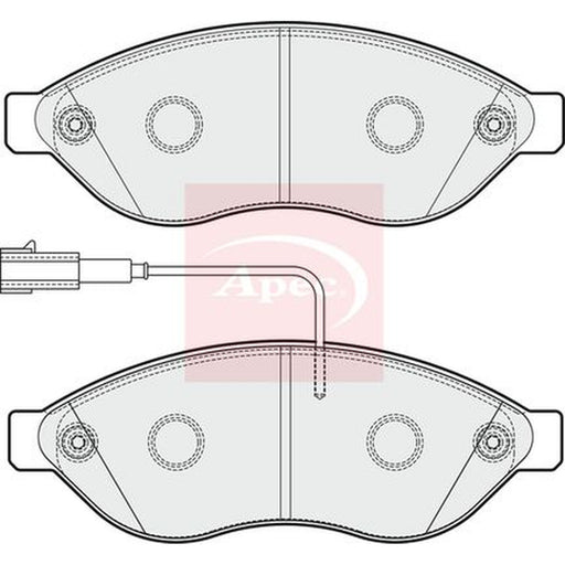 Apec Front Brake Pad Set fits Citroën Relay III 2006-2023 2.0 2.2 3.0