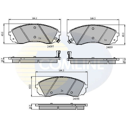 Comline Front Brake Discs & Pads fits Hyundai H-1 2001-2004 2.5
