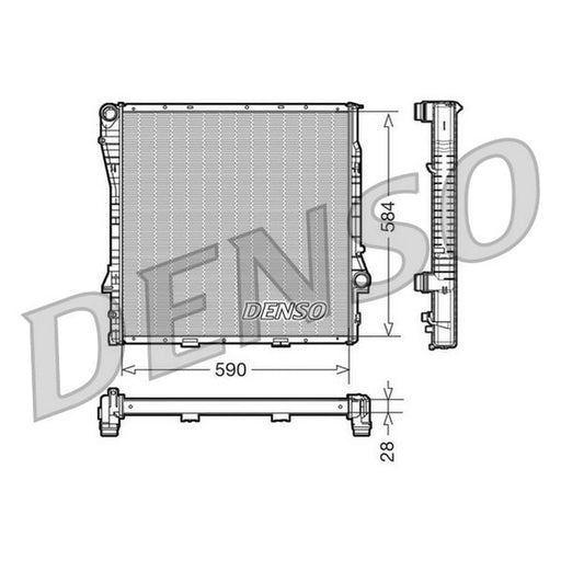 Denso Engine Radiator fits BMW X5 2000-2006 3.0 4.4 4.6 4.8