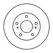 Borg & Beck Front Brake Vented Discs & Pads fits Nissan Serena 1999-2005 2.0