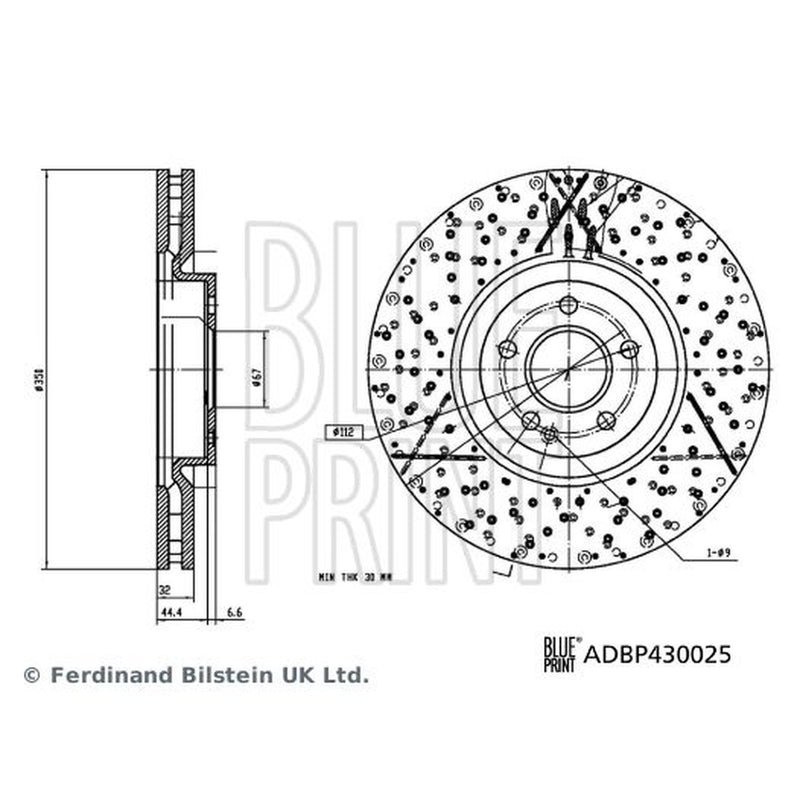 Blue Print Front & Rear Brake Discs & Pads fits Mercedes-Benz Gla-Class