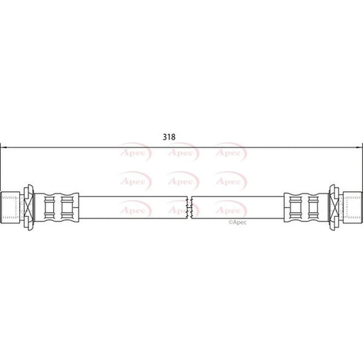 Apec Brake Hydraulic Hose Line Rear HOS4093