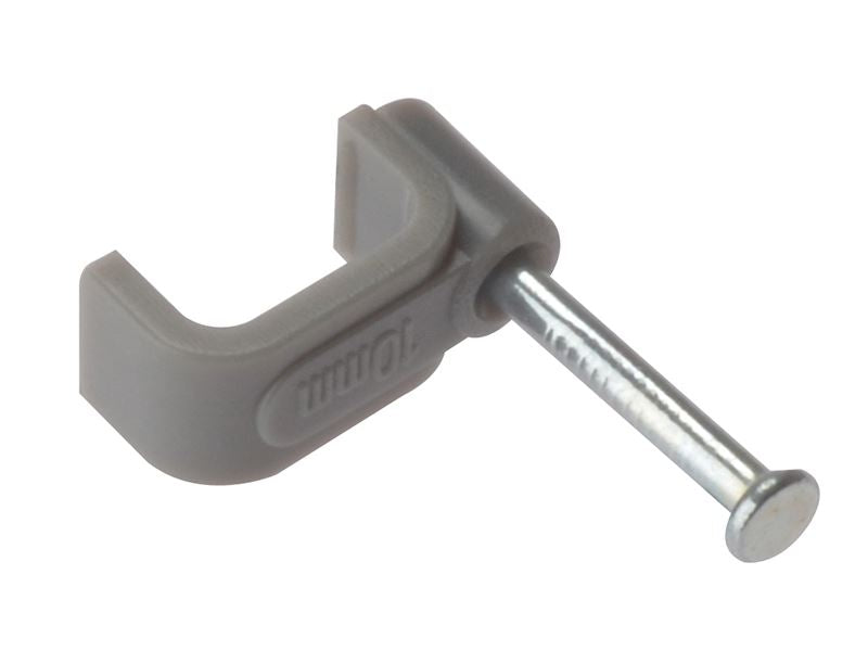 Forgefix Cable Clip Flat Grey 1.00mm Box 100 ForgeFix - Dynamic Drive