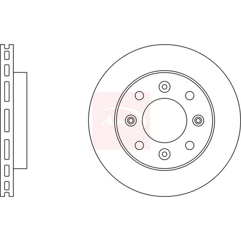 Apec 2 x Vented Brake Discs fits Rover Cityrover 2003-2005 1.4