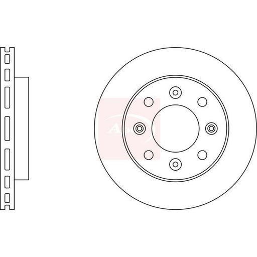 Apec 2 x Vented Brake Discs fits Rover Cityrover 2003-2005 1.4
